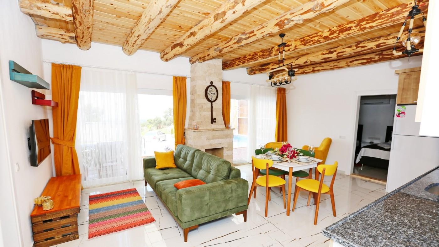 Kaş Patara'da Deniz ve Doğa Manzaralı, Jakuzili, Şık Villa-12349