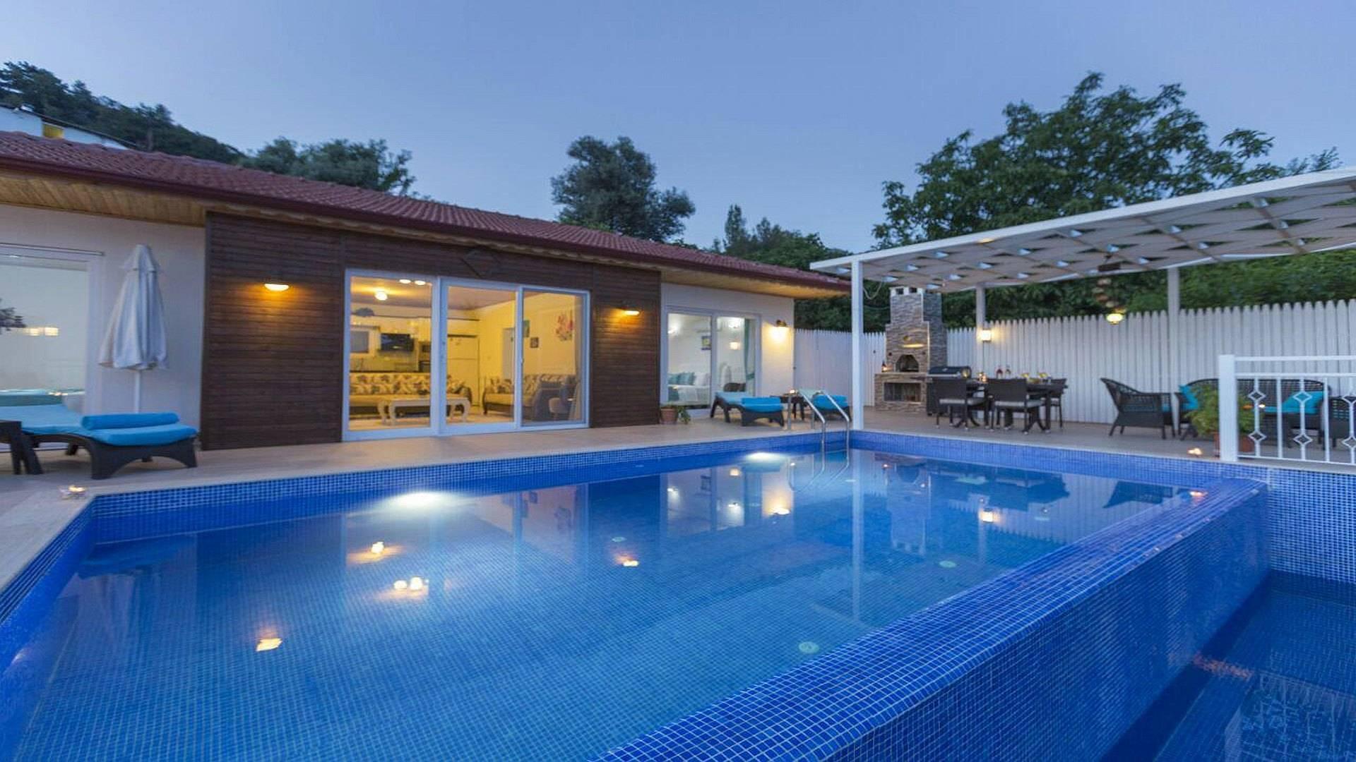 Kaş İslamlar'da Yemyeşil Doğada, Özel Havuzlu, Kiralık Villa-25622