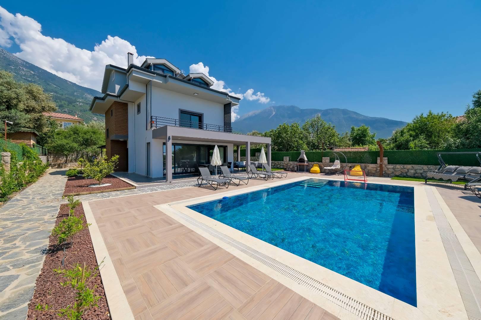 Fethiye Ölüdeniz'de Özel Havuzlu, Yerden Isıtmalı, Lüks Tatil Villası-26994