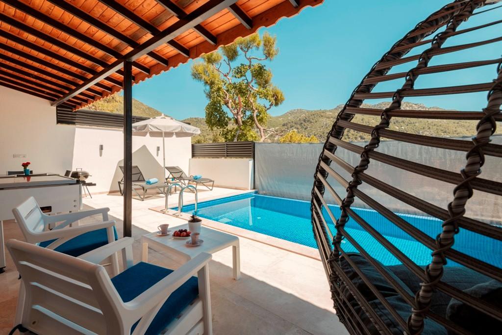 Kaş İslamlar'da Muhteşem Doğada, Özel Havuzlu, Balayı Villası-22334