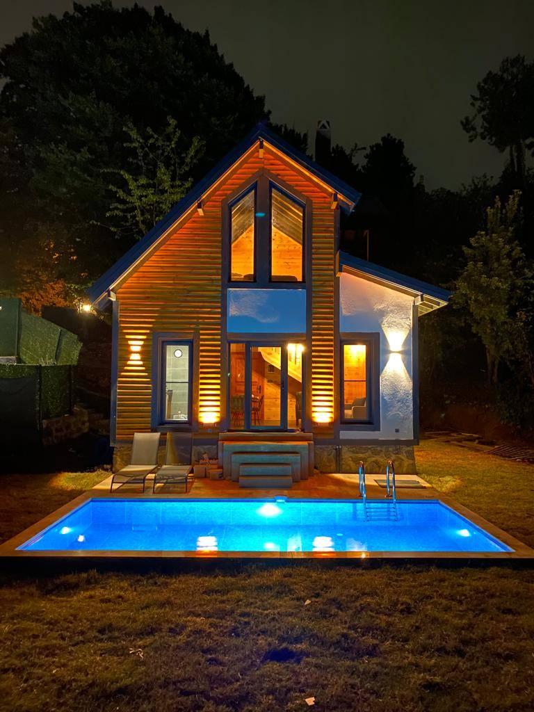 Sakarya Sapanca'da Harika Mimarili, Özel Havuzlu, Kiralık Bungalov-30240