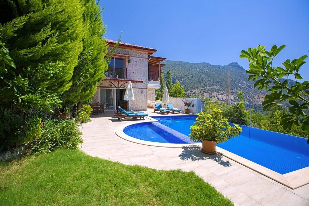 Kaş İslamlar'da Muhafazakar, Özel Havuzlu, Jakuzili, Modern Villa-12078