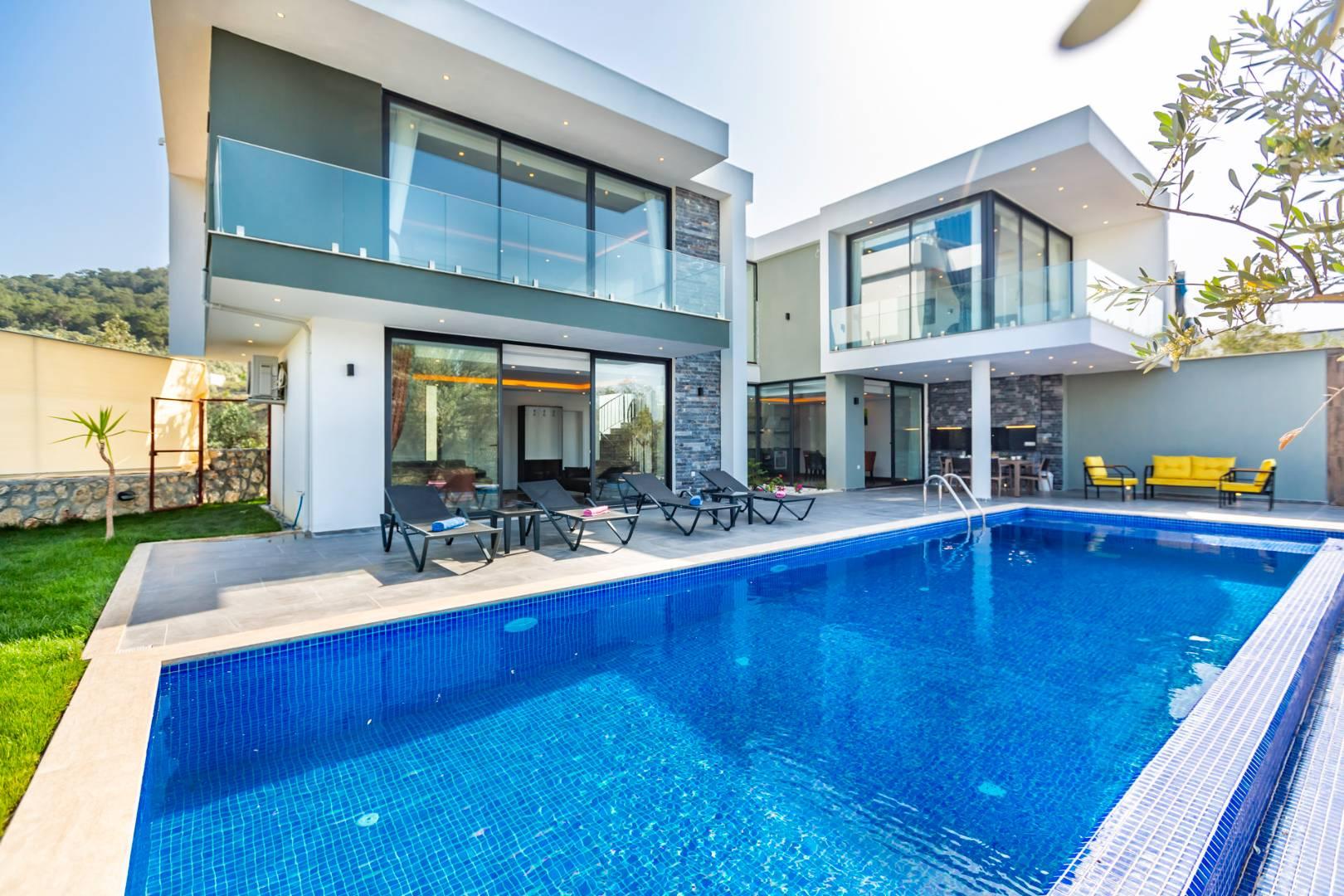 Kalkan Patara'da Huzur Dolu Doğada, Özel Havuzlu, Modern Villa-26561