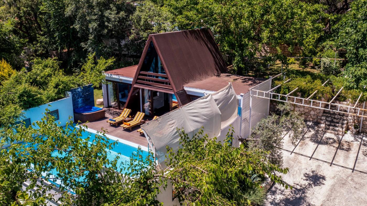Kalkan İslamlar'da Deniz Manzaralı, Özel Havuzlu, Jakuzili, Şık Villa-22790