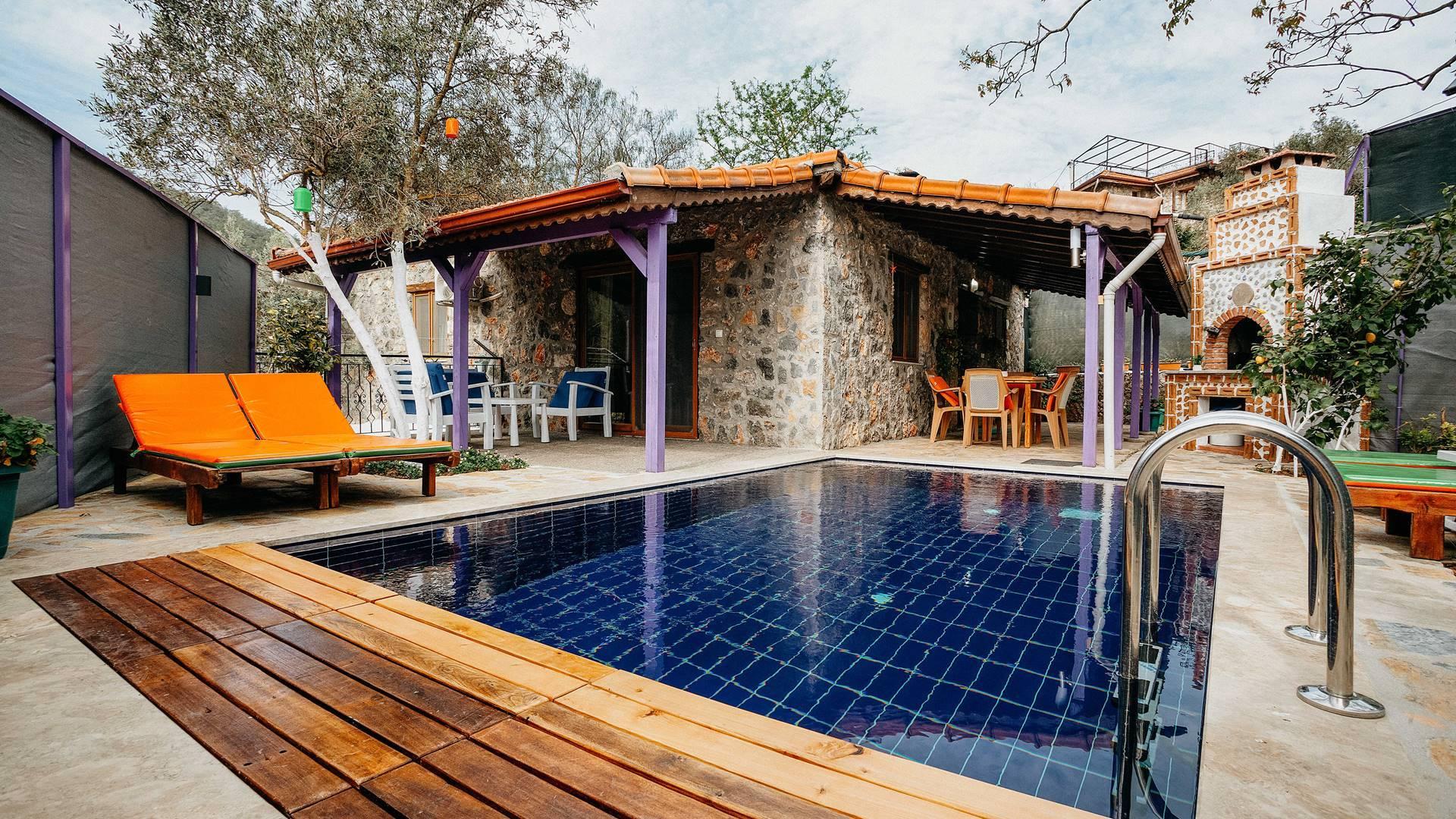 Fethiye Kayaköy'de Doğa İçerisinde, Özel Havuzlu, Şık Villa-26252