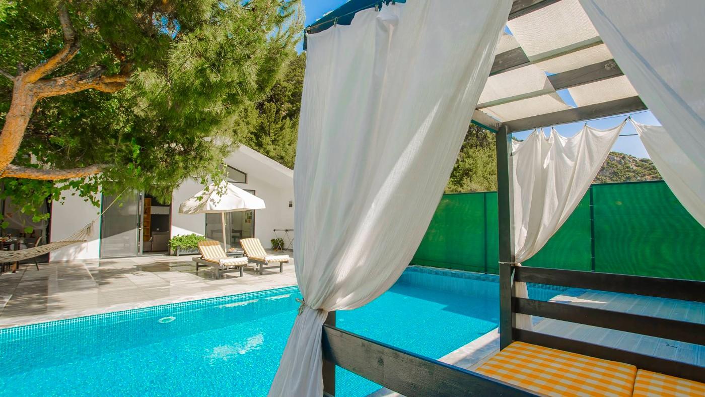 Kaş İslamlar'da Doğa'nın İçerisinde, Özel Havuzlu, Balayı Villası -23506