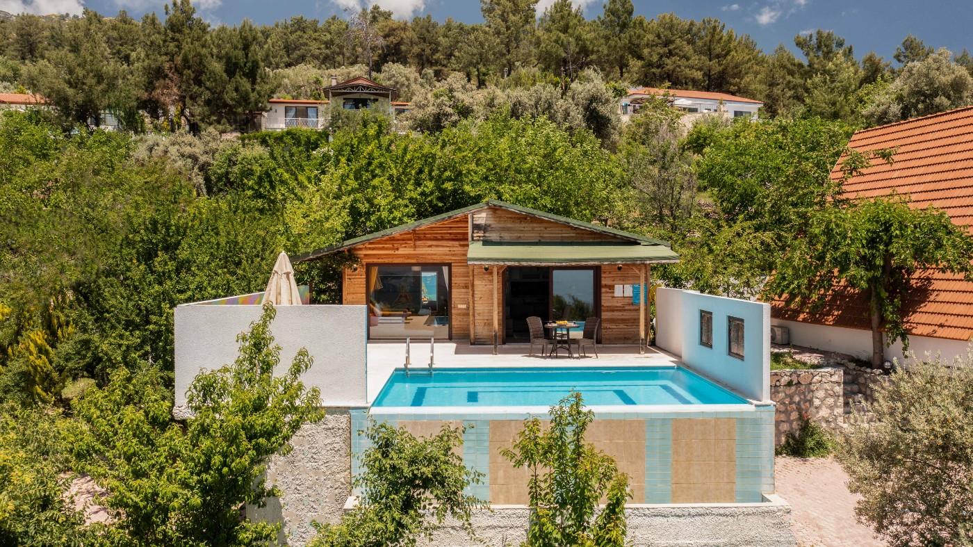 Kalkan İslamlar'da Eşsiz Doğa Manzaralı, Özel Havuzlu, Kiralık Villa-22783