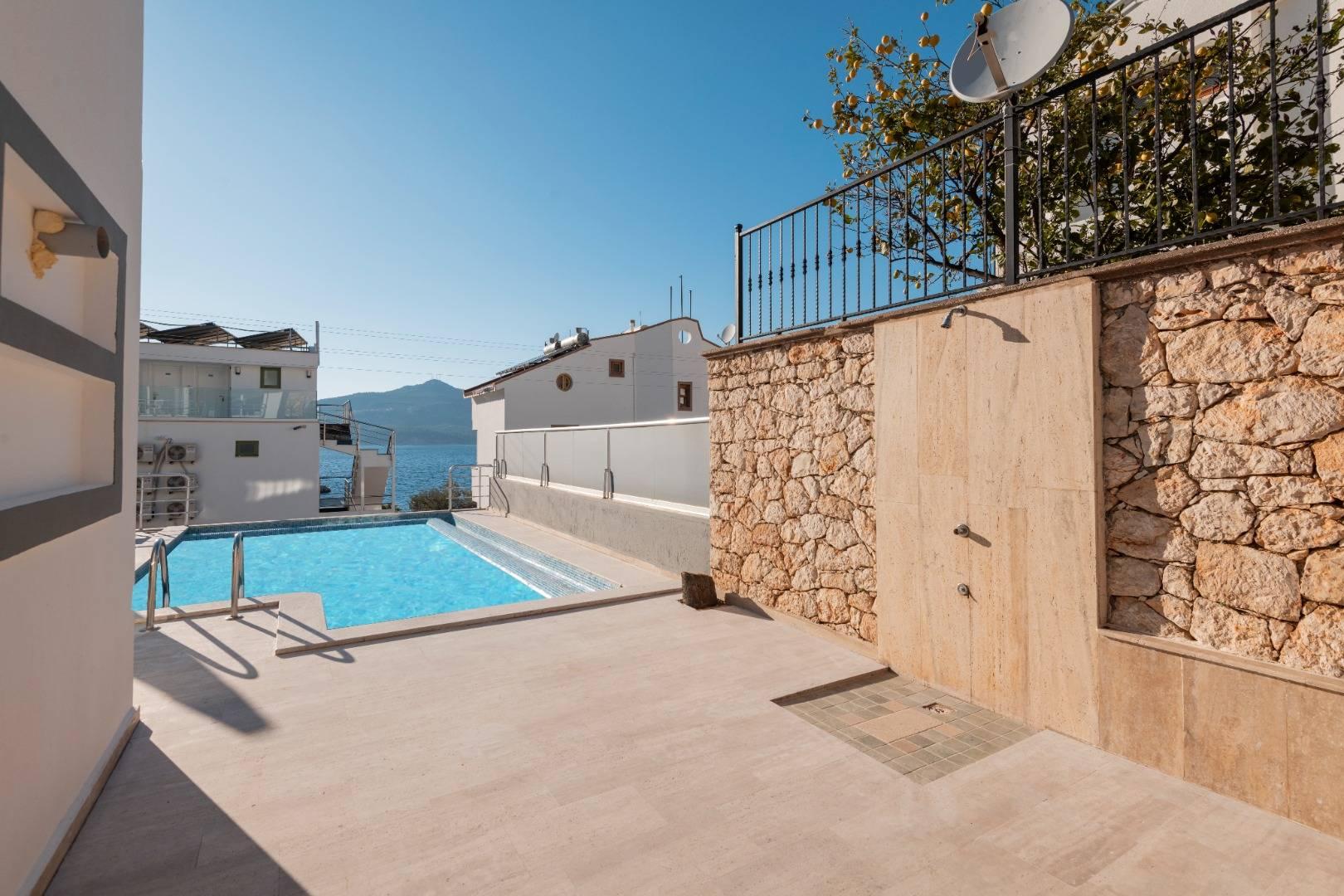 Kaş Kalkan'da Enfes Deniz Manzaralı, Özel Havuzlu, Kiralık Lüks Villa-31184