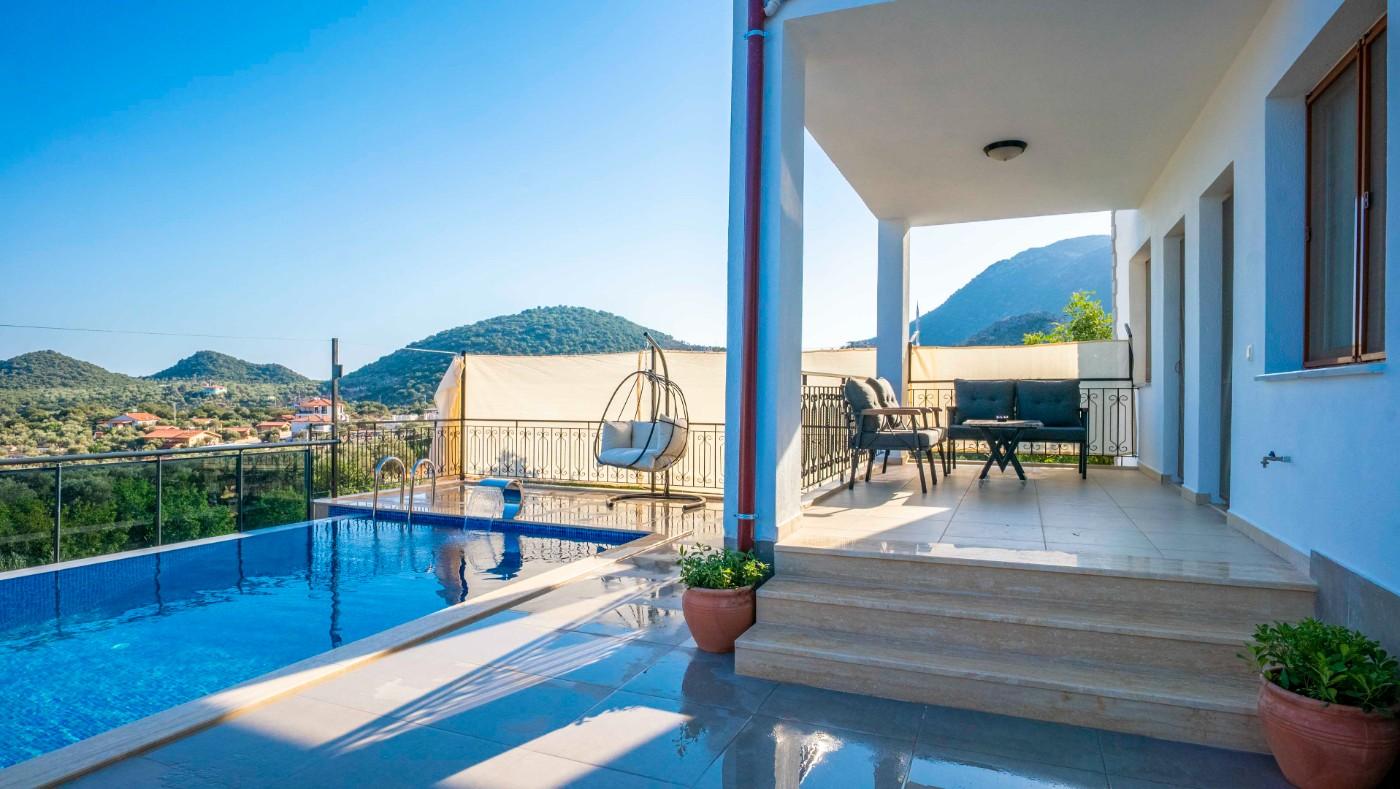 Kaş Belenli'de Deniz Manzaralı, Özel Havuzlu, Lüks Villa-22260