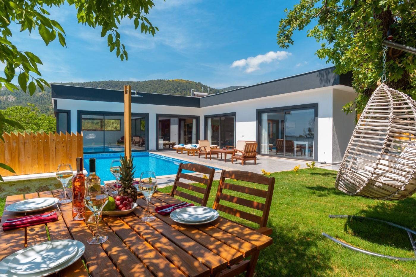 Kaş İslamlar'da Muhteşem Doğada, Özel Havuzlu, Saunalı, Kiralık Villa-19618