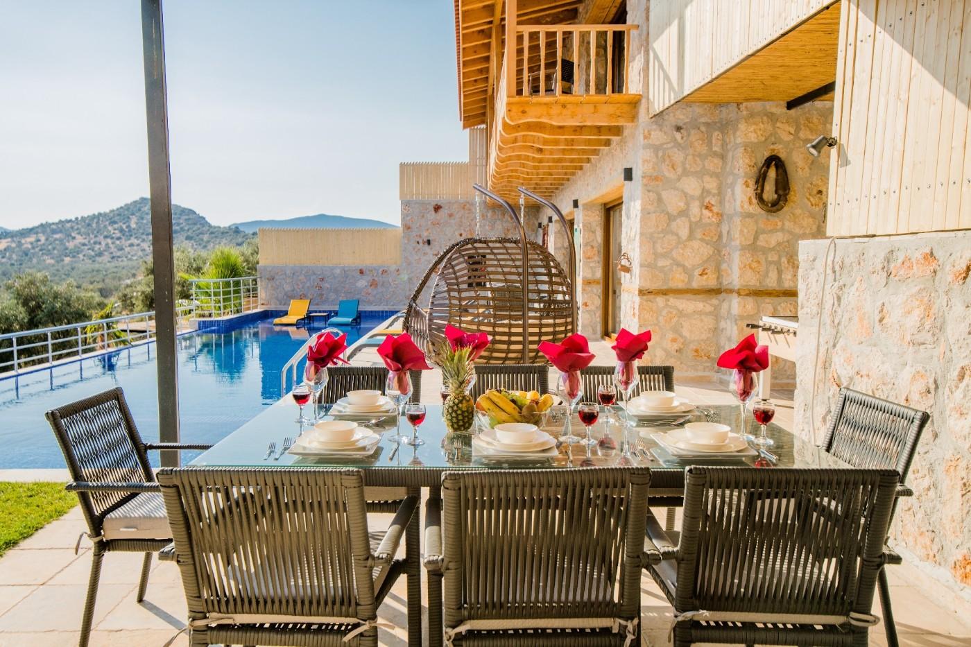 Kaş Bezirgan'da Harika Doğa Manzaralı, Özel Havuzlu, Konforlu Villa-22446