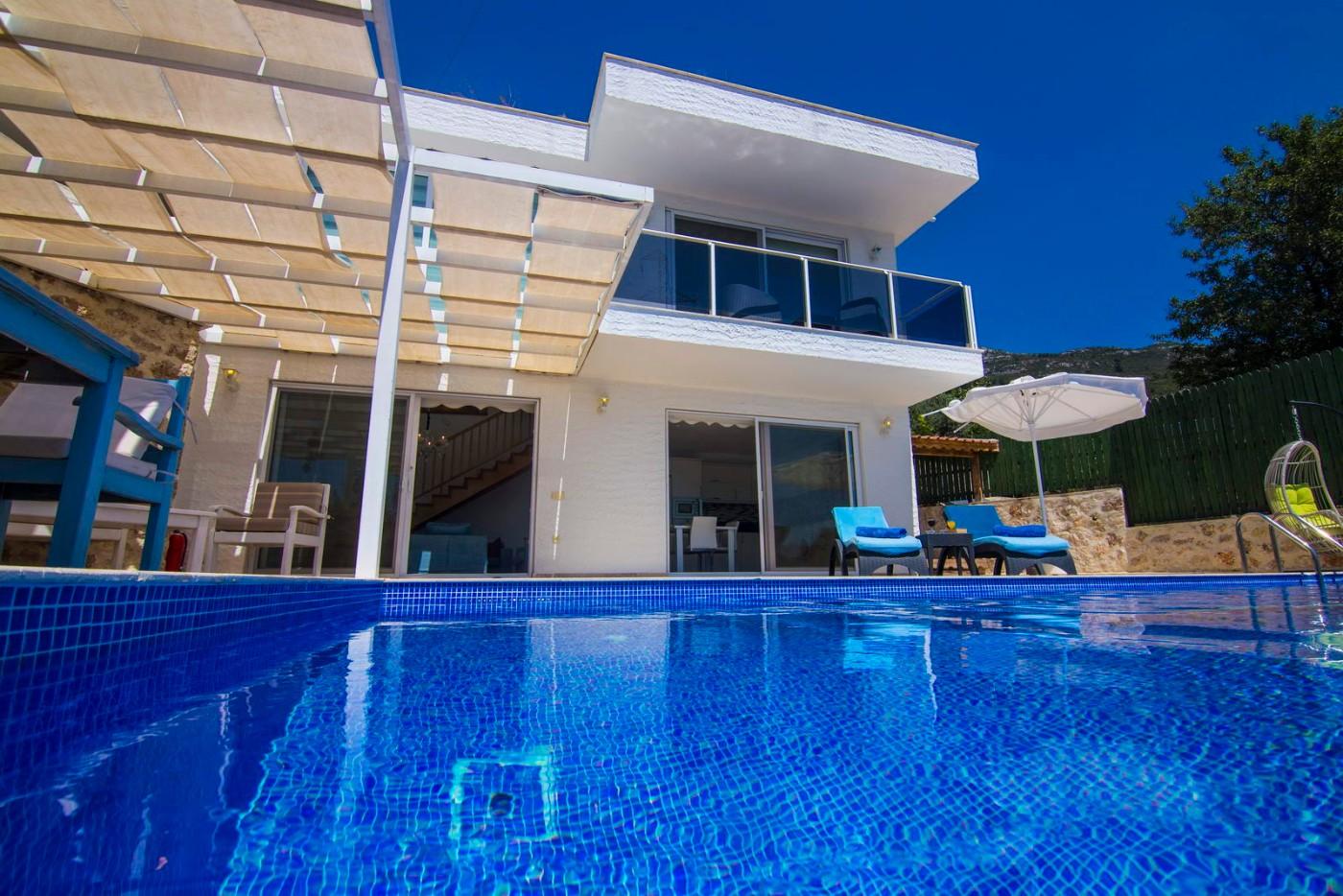 Kaş İslamlar'da Doğa ve Deniz Manzaralı, Özel Havuzlu, Balayı Villası-17326