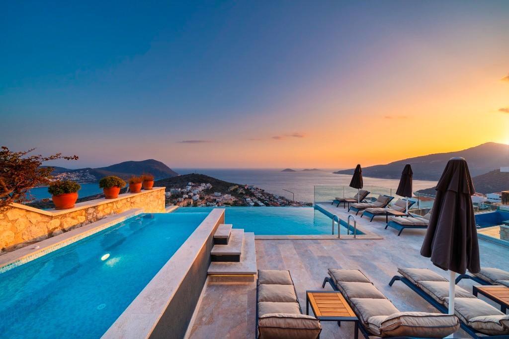Kaş Kalkan'da Büyüleyici Deniz Manzaralı, Özel Havuzlu, Lüks Villa-20241