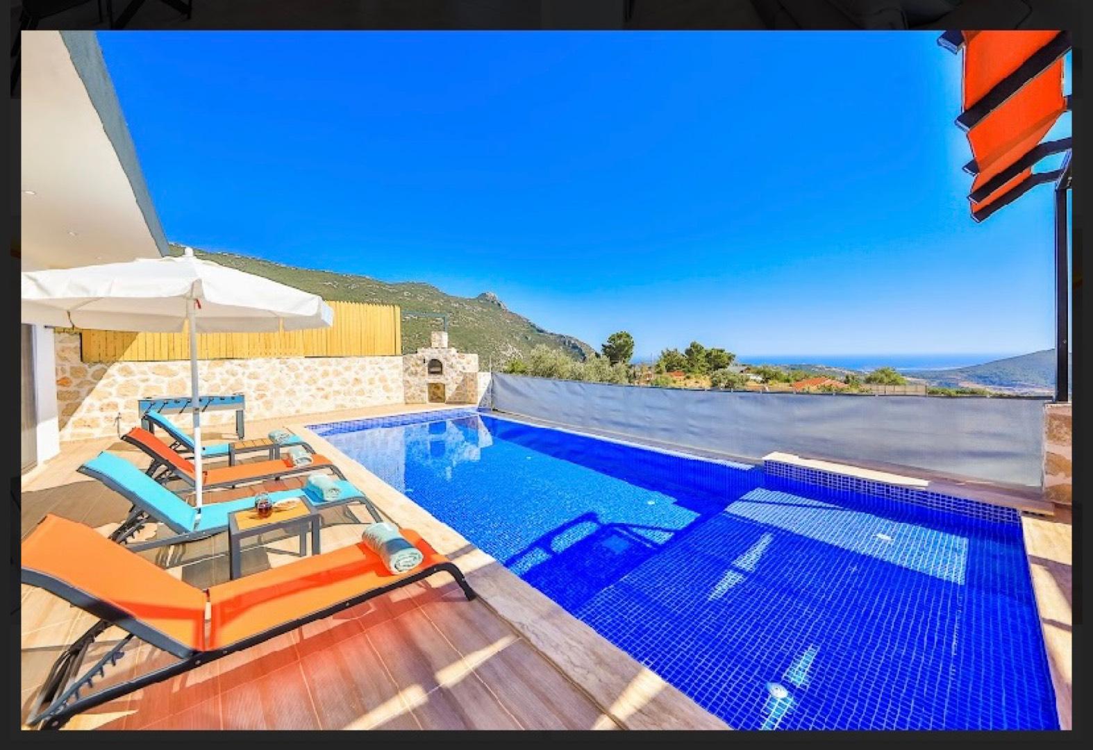 Kaş İslamlar'da Doğa İle İç İçe, Özel Havuzlu, Jakuzili, Kiralık Villa-28314