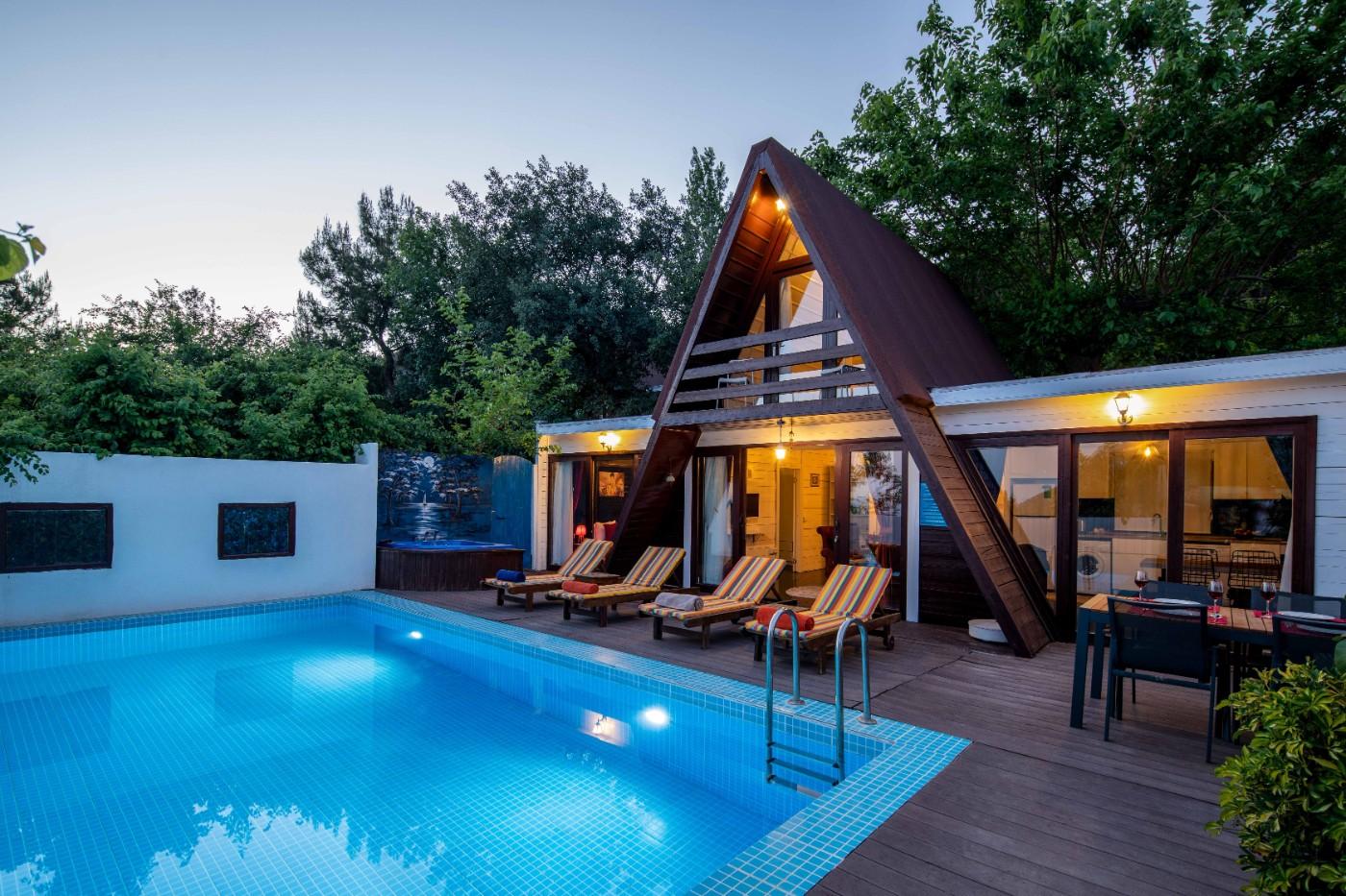 Kalkan İslamlar'da Deniz Manzaralı, Özel Havuzlu, Jakuzili, Şık Villa-22790