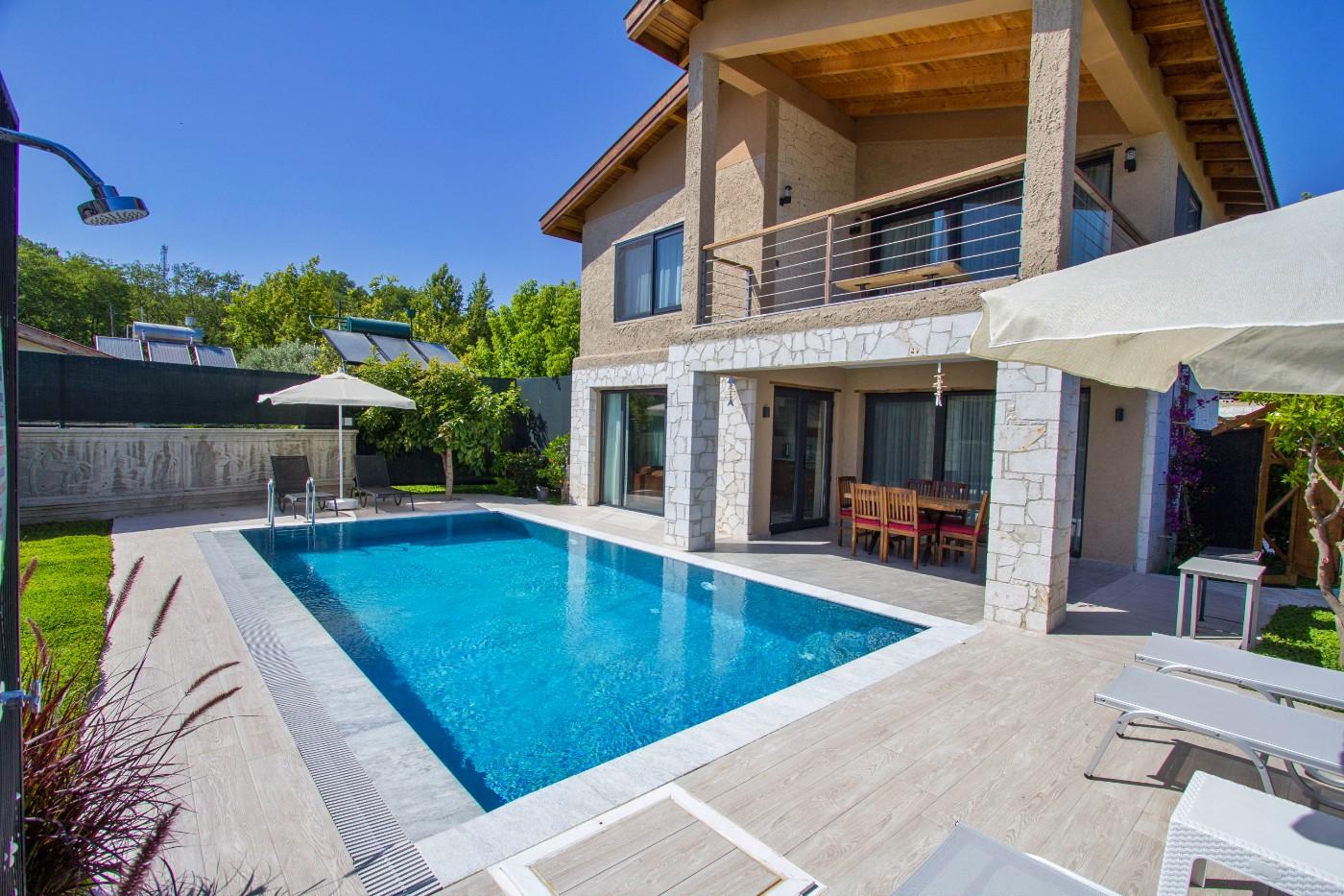 Fethiye Yanıklar'da Doğa İçerisinde, Özel Havuzlu, Kiralık Villa-17974