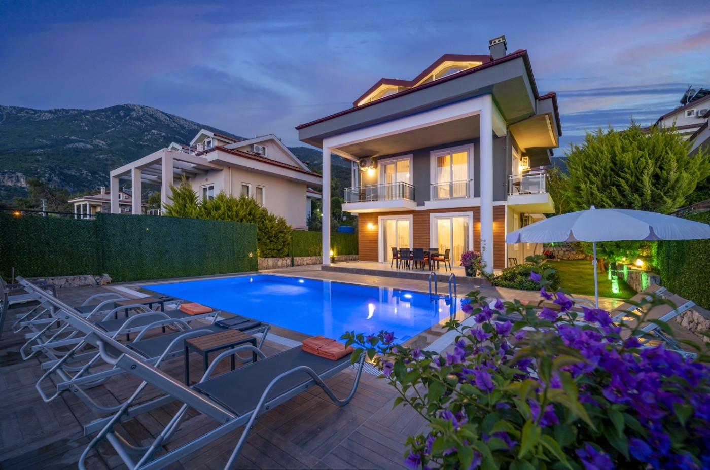 Fethiye Ölüdeniz'de Keyifli Doğada, Isıtmalı Havuzlu, Kiralık Villa