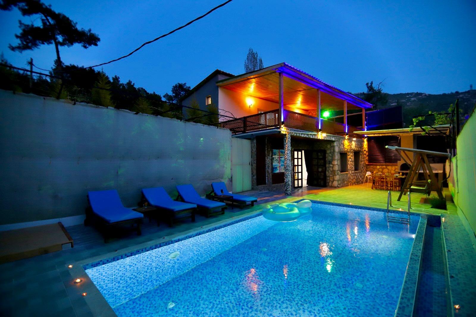 Kaş İslamlar'da Doğa İçerisinde, Özel Havuzlu, Jakuzili Villa-30471
