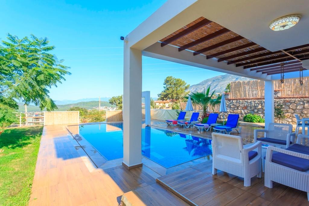 Fethiye Ölüdeniz'de Vadi Manzaralı, Özel Havuzlu, Modern Kiralık Villa-18042