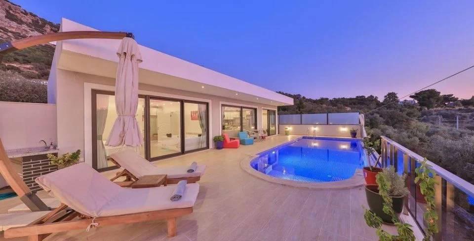 Kaş İslamlar'da Gözlerden Uzak, Özel Havuzlu, Balayı Villası-40098