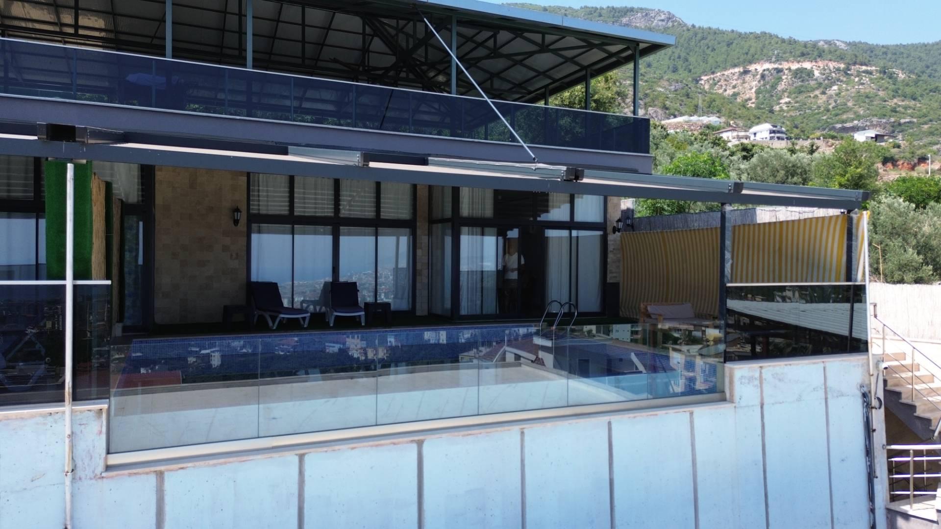 Alanya Büyükhasbahçe'de Merkeze Yakın, Özel Havuzlu, Balayı Villası-43125