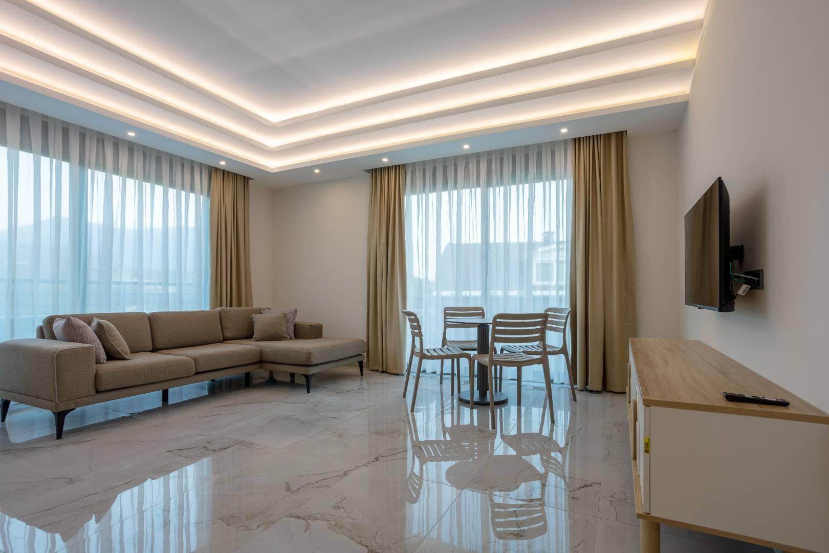 Alanya Oba'da Çekirdek Ailelere Uygun, Ortak Havuzlu, 2+1 Lüks Suite-43399