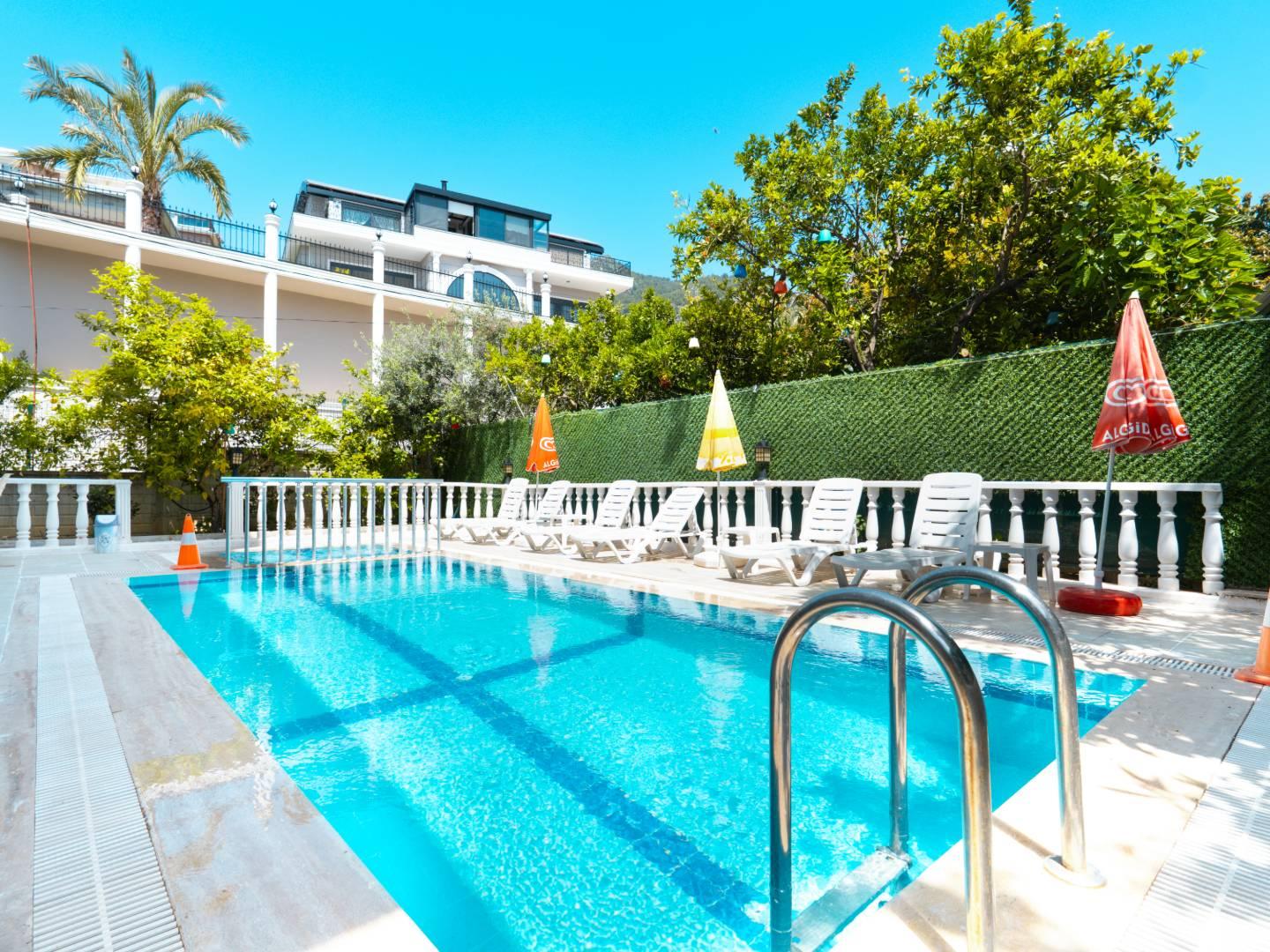 Alanya Sugözü'nde Doğa ve Deniz Manzaralı, Özel Havuzlu, Kiralık Villa-39018