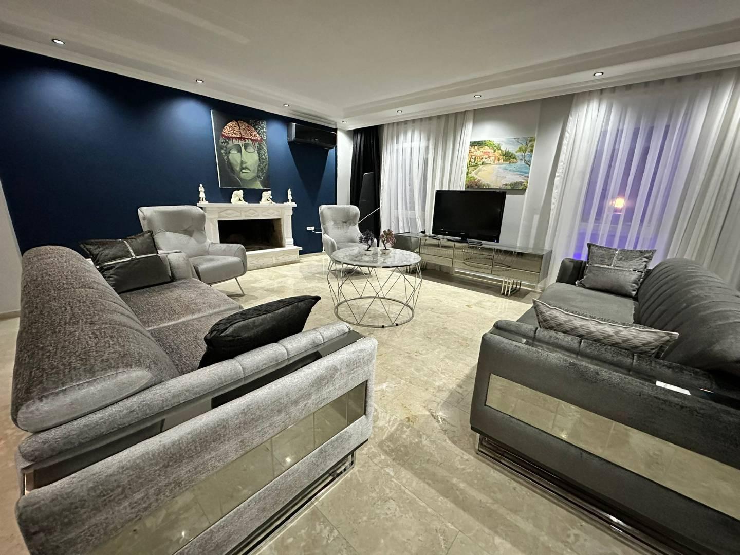 Alanya Kargıcak'ta Deniz Manzaralı, Özel Havuzlu, Ferah Villa-43617