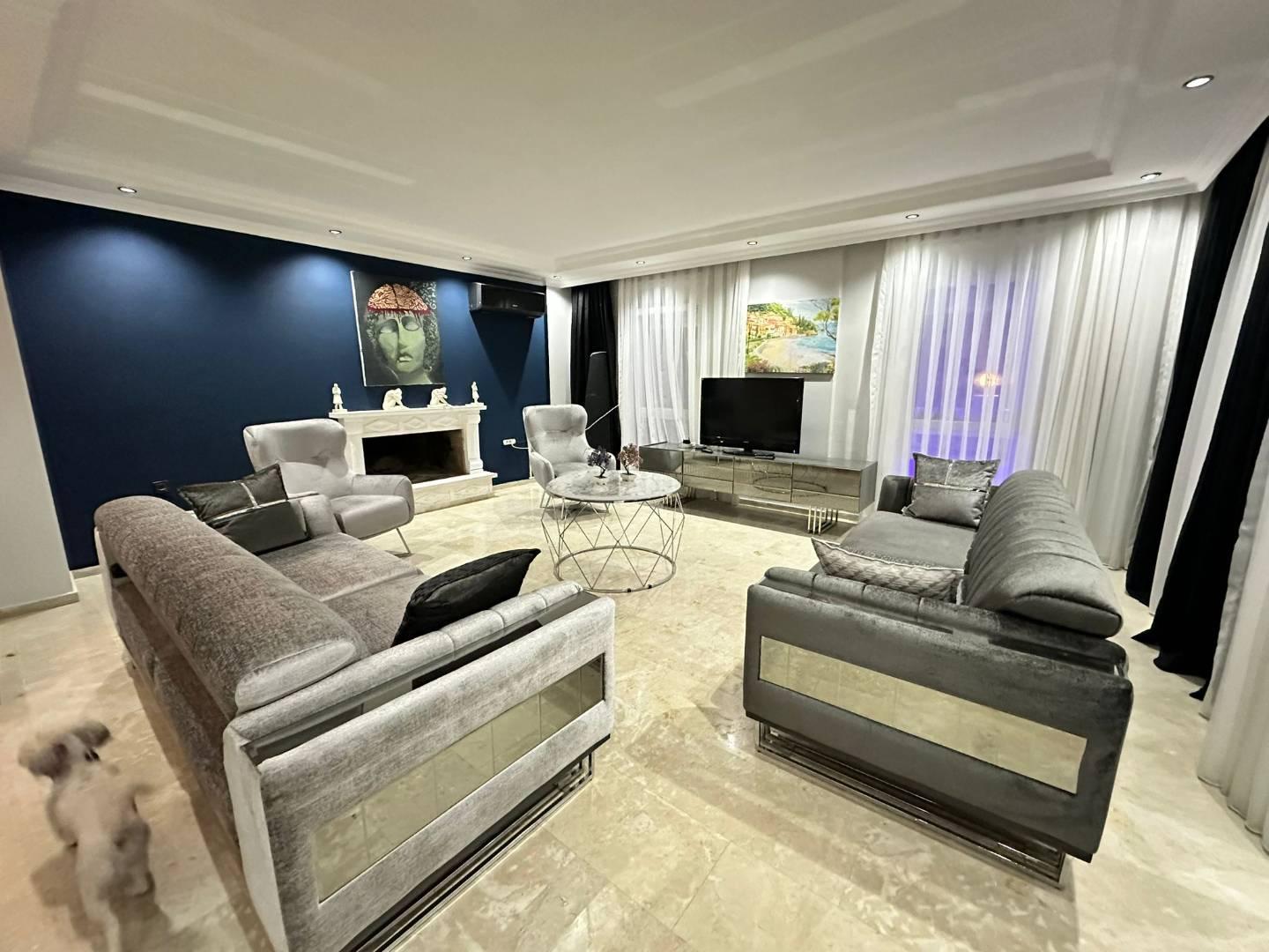 Alanya Kargıcak'ta Deniz Manzaralı, Özel Havuzlu, Ferah Villa-43617