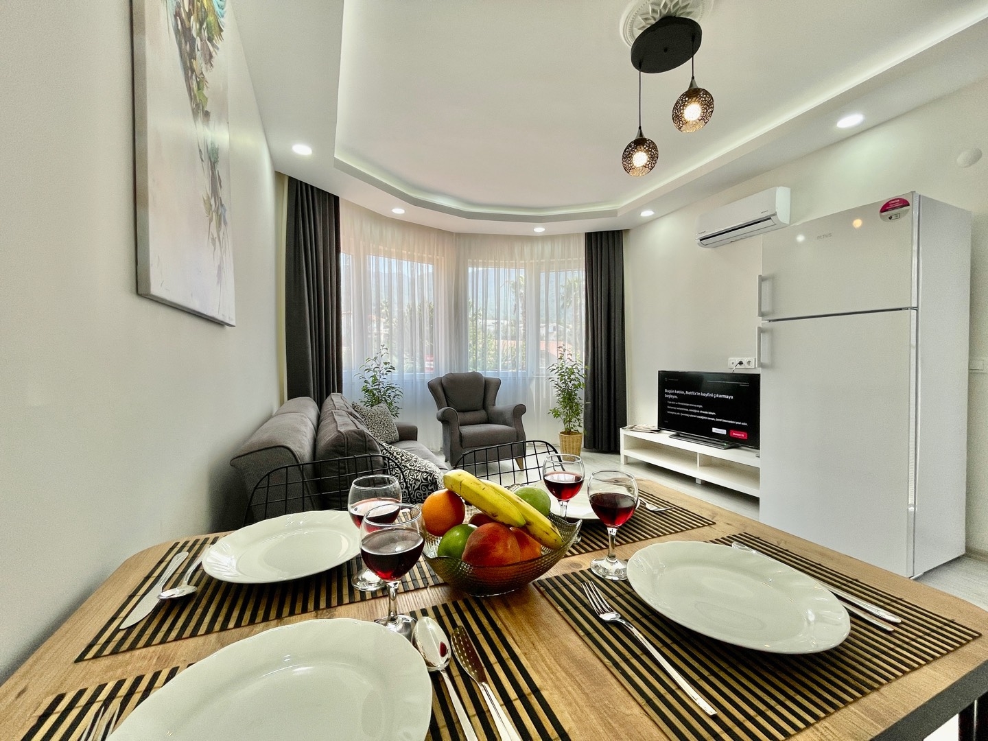 Fethiye'de Modern Tasarıma Sahip, 1+1, Yazlık, Kiralık Suit