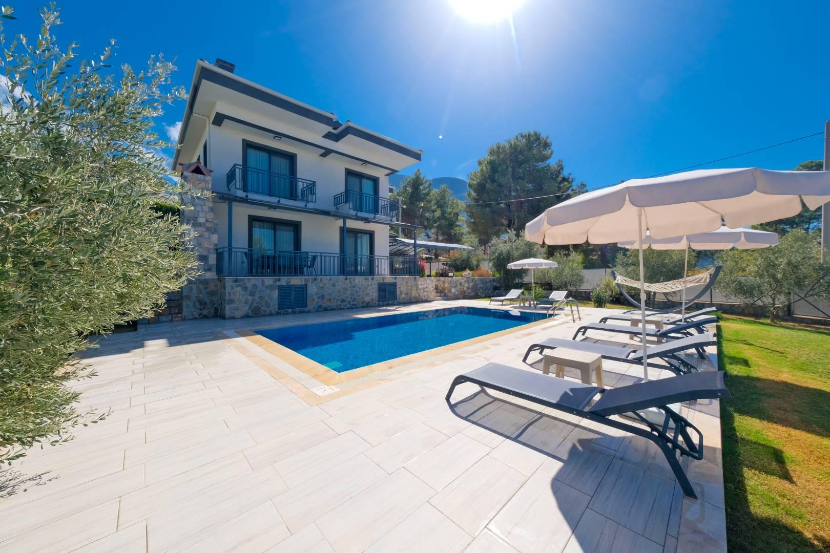 Fethiye Ölüdeniz'de Doğa Manzaralı, Özel Havuzlu, Lüks Villa-18418