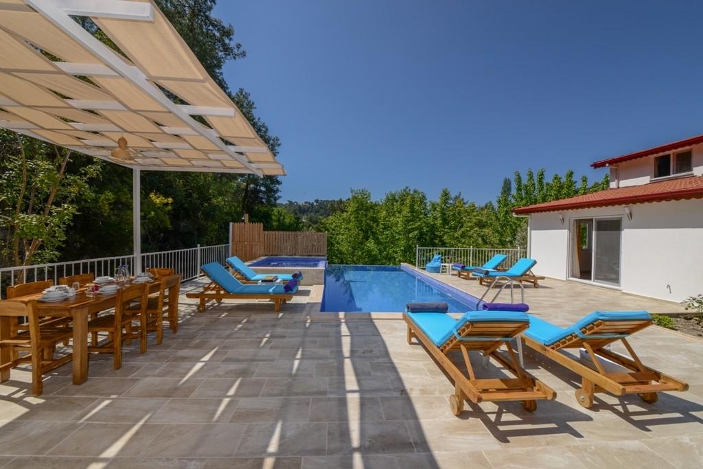 Kalkan İslamlar'da Yemyeşil Doğada, Özel Havuzlu, Jakuzili Villa-12094