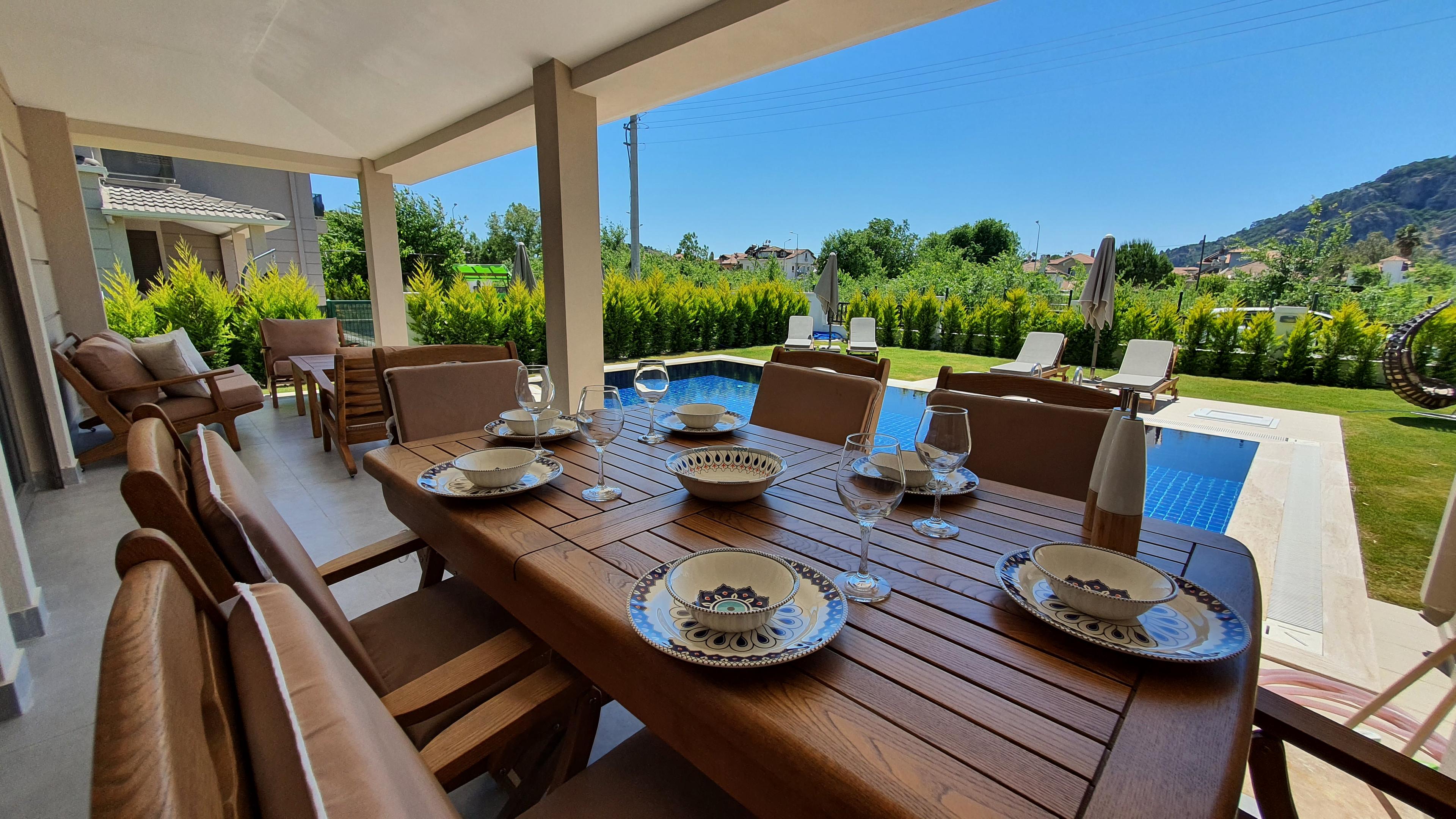 Dalyan'da Muhteşem Doğa Manzaralı, Özel Havuzlu, 8 Kişilik Villa-24438