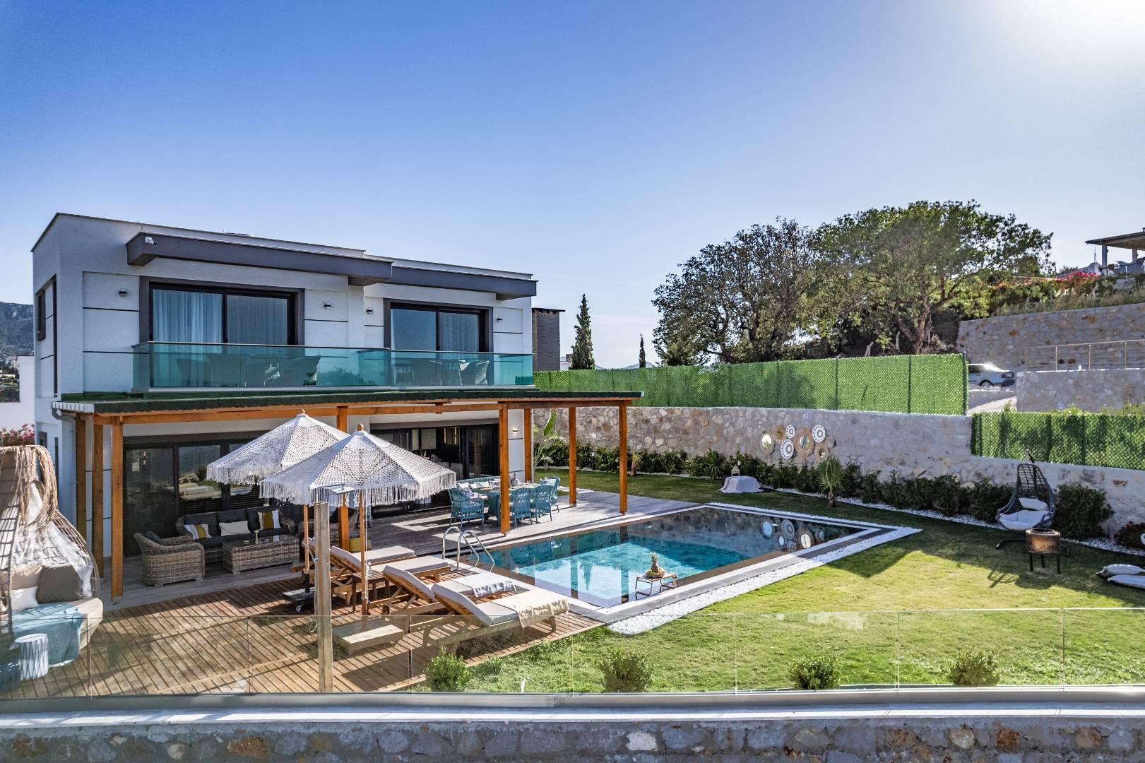 Bodrum Dirmil'de Kalabalık Ailelere Uygun, Özel Havuzlu, Şık Villa-41028