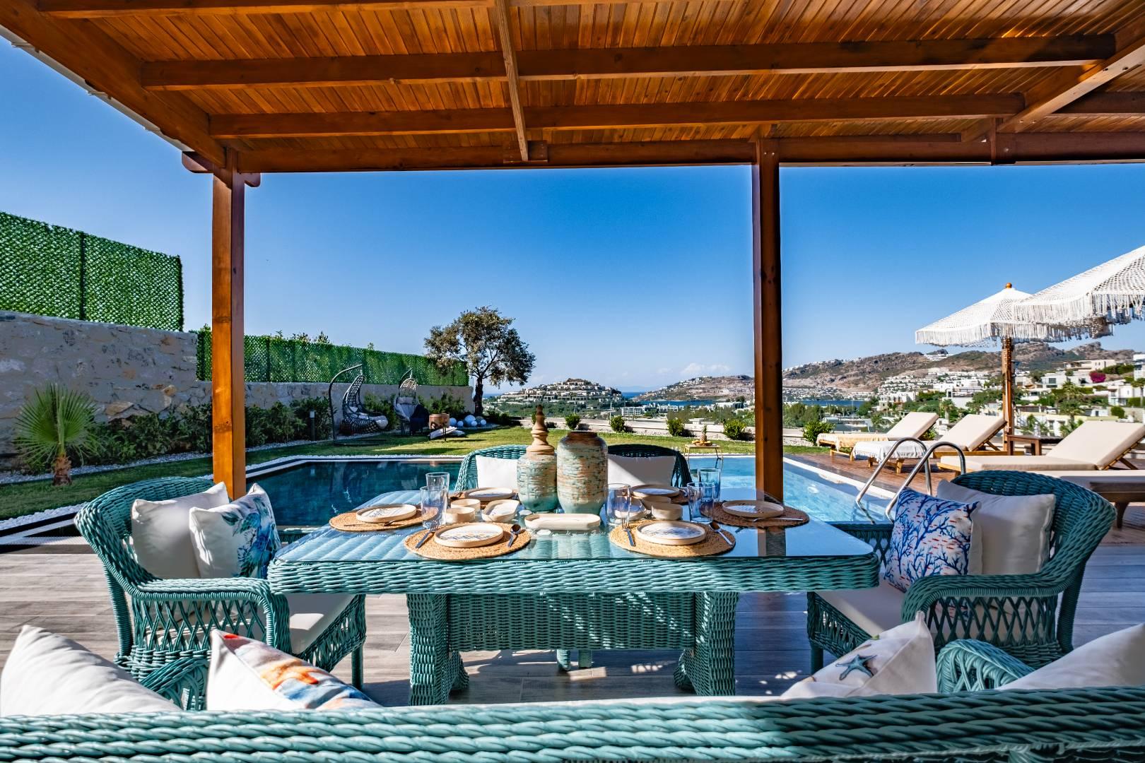 Bodrum Dirmil'de Kalabalık Ailelere Uygun, Özel Havuzlu, Şık Villa-41028