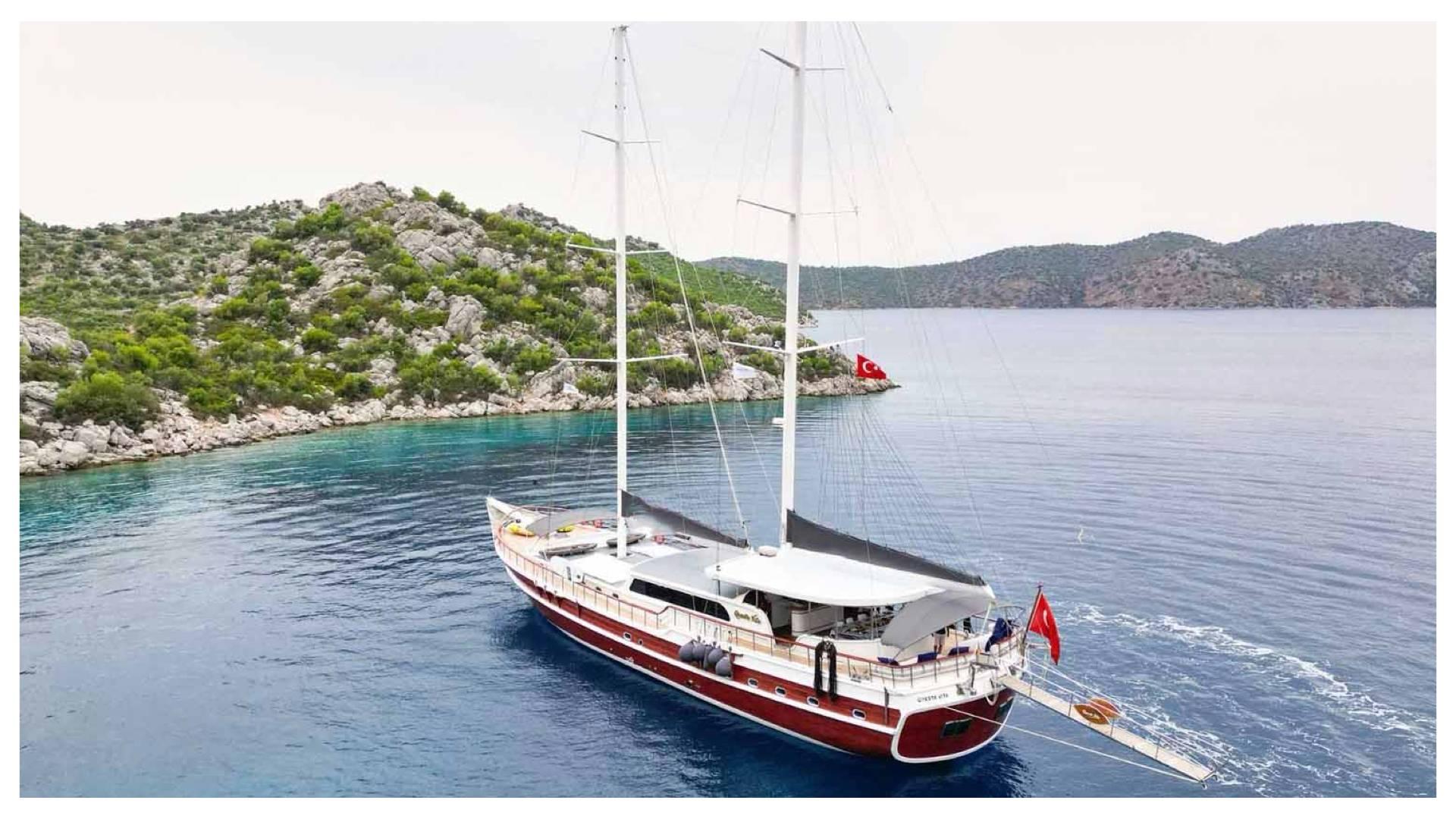 Fethiye Göcek'te Masmavi Sularda, 14 Kişilik, Modern Gulet-43084