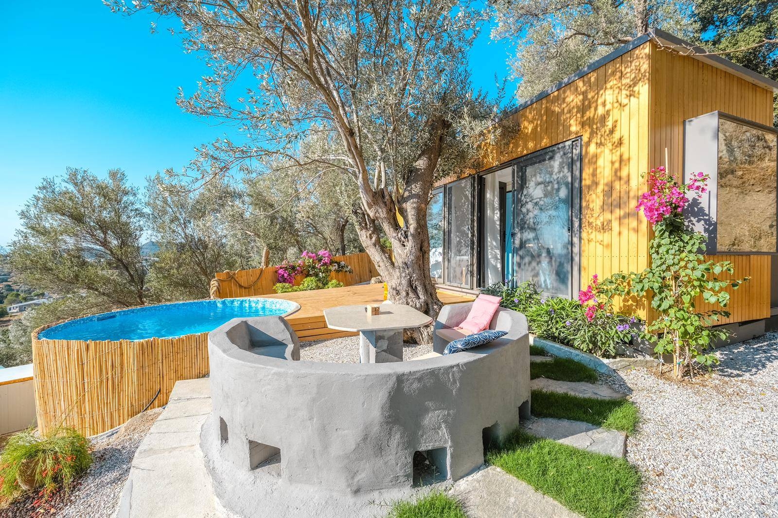 Bodrum Yakaköy'de Sakin Konumda, Özel Havuzlu, Tiny House