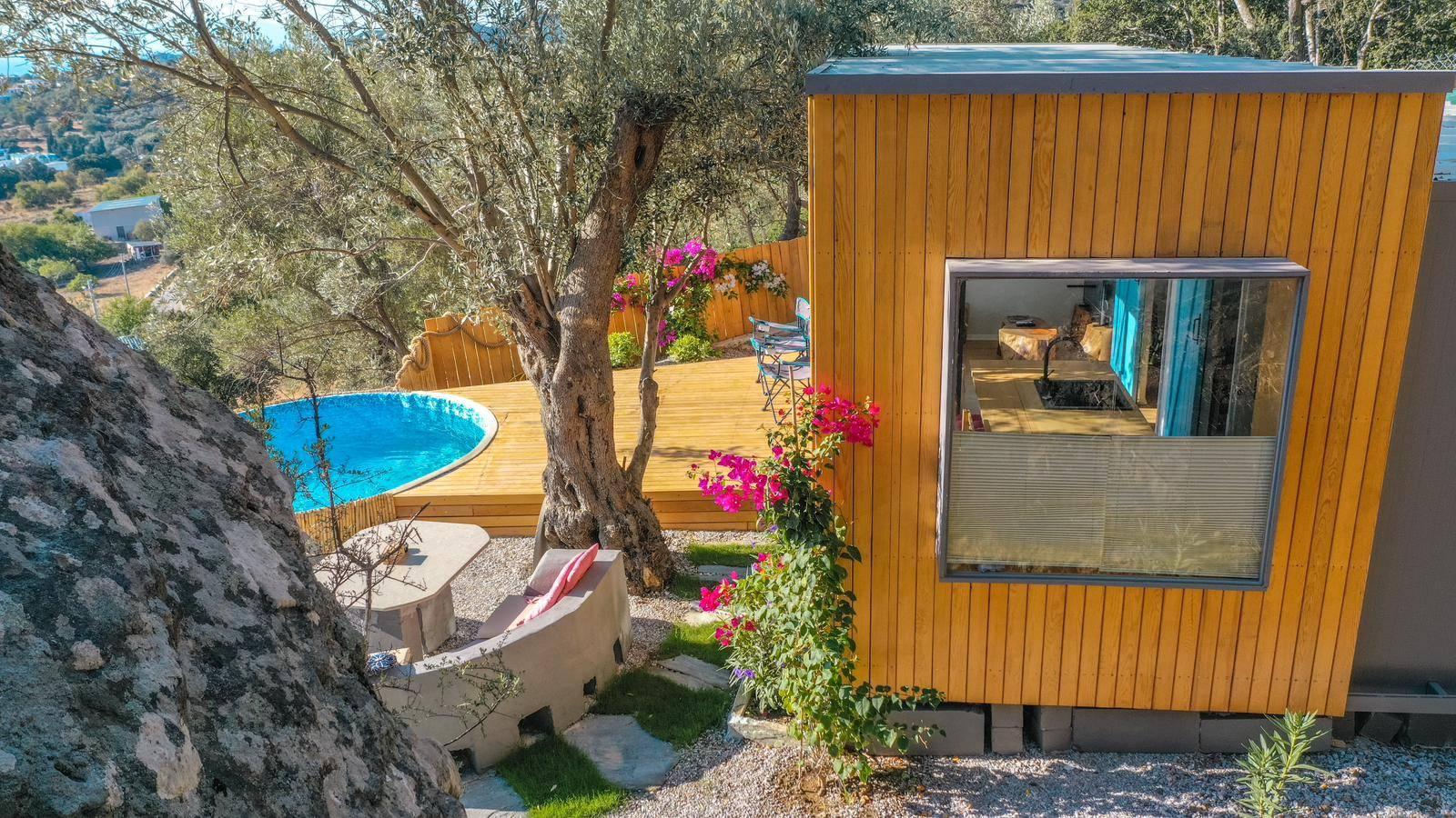 Bodrum Yakaköy'de Sakin Konumda, Özel Havuzlu, Tiny House-36586