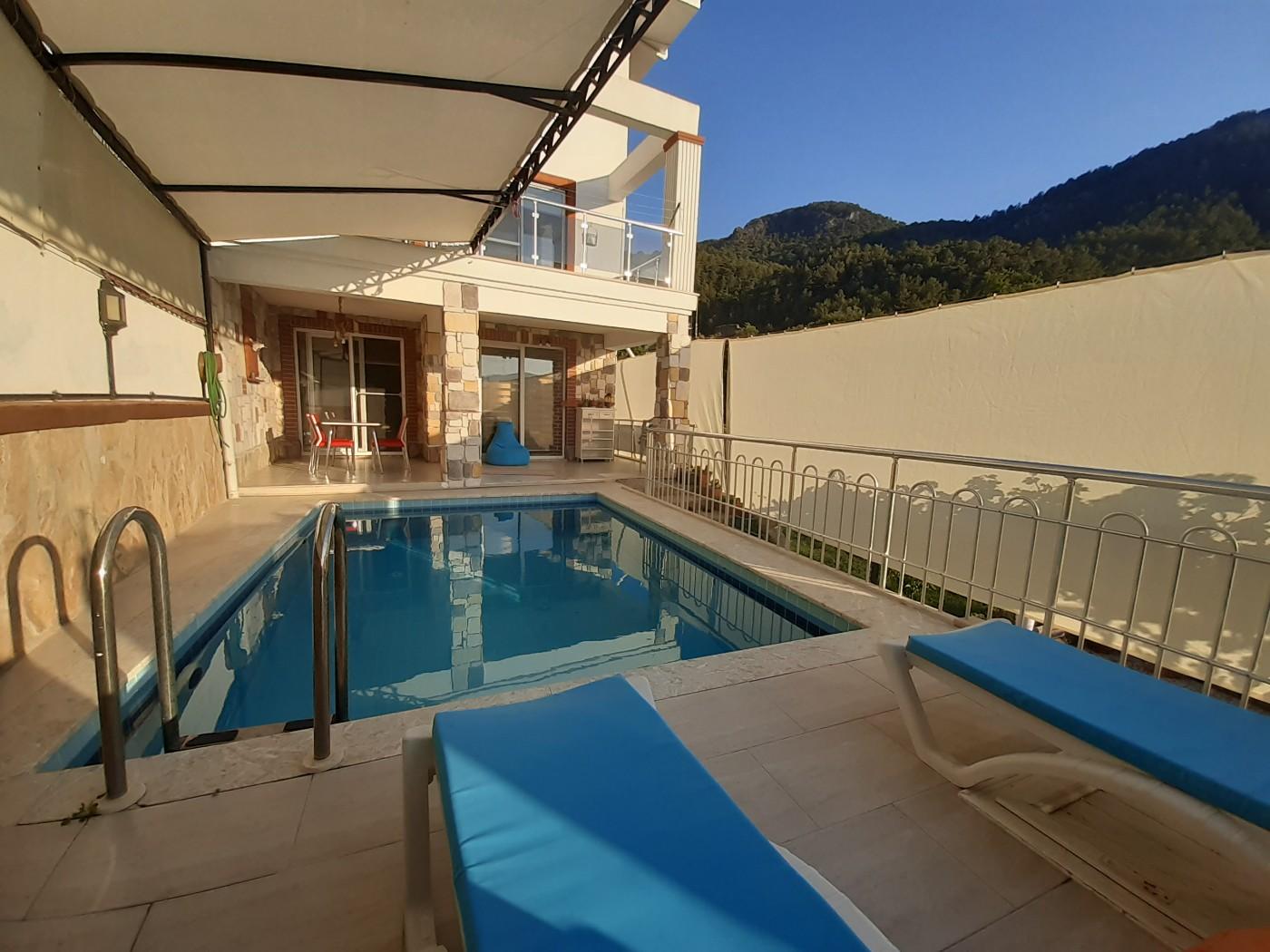 Fethiye Yeşilüzümlü'de Doğa İçerisinde, Özel Havuzlu, 8 Kişilik Villa-21716