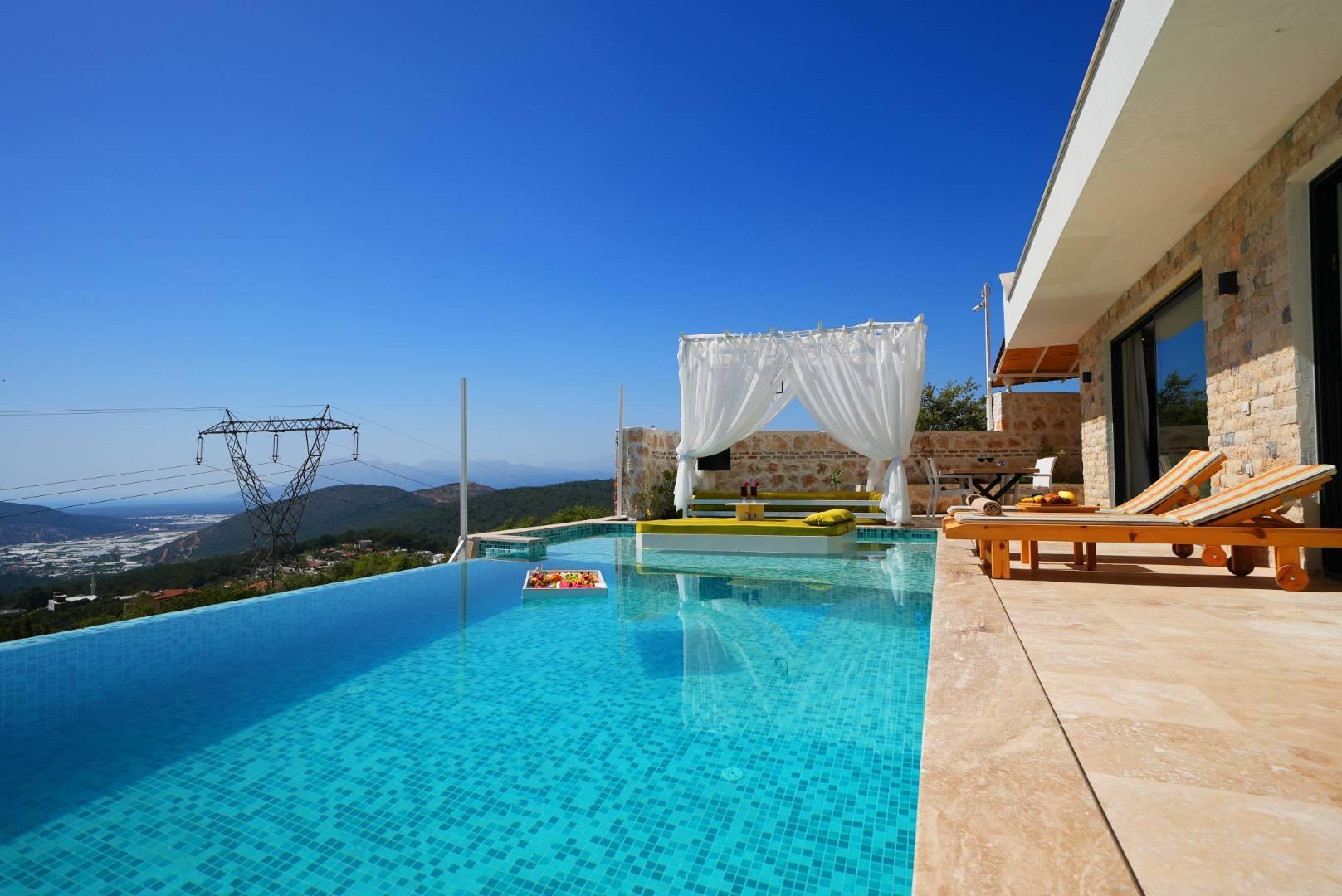 Kaş İslamlar'da Deniz ve Doğa Manzaralı, Özel Havuzlu, Lüks Villa-26648