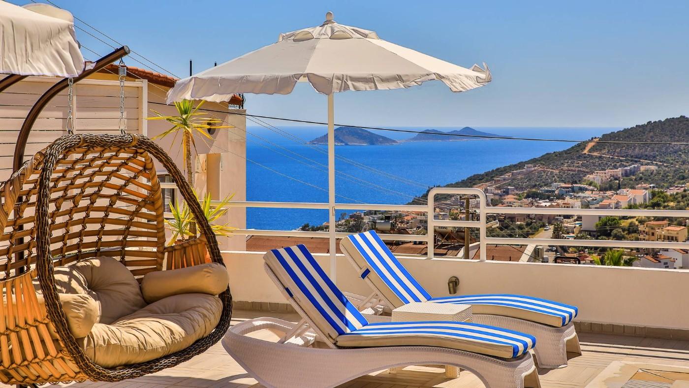 Kalkan Merkez'de Enfes Deniz Manzaralı, Özel Havuzlu, Yazlık Villa-22120