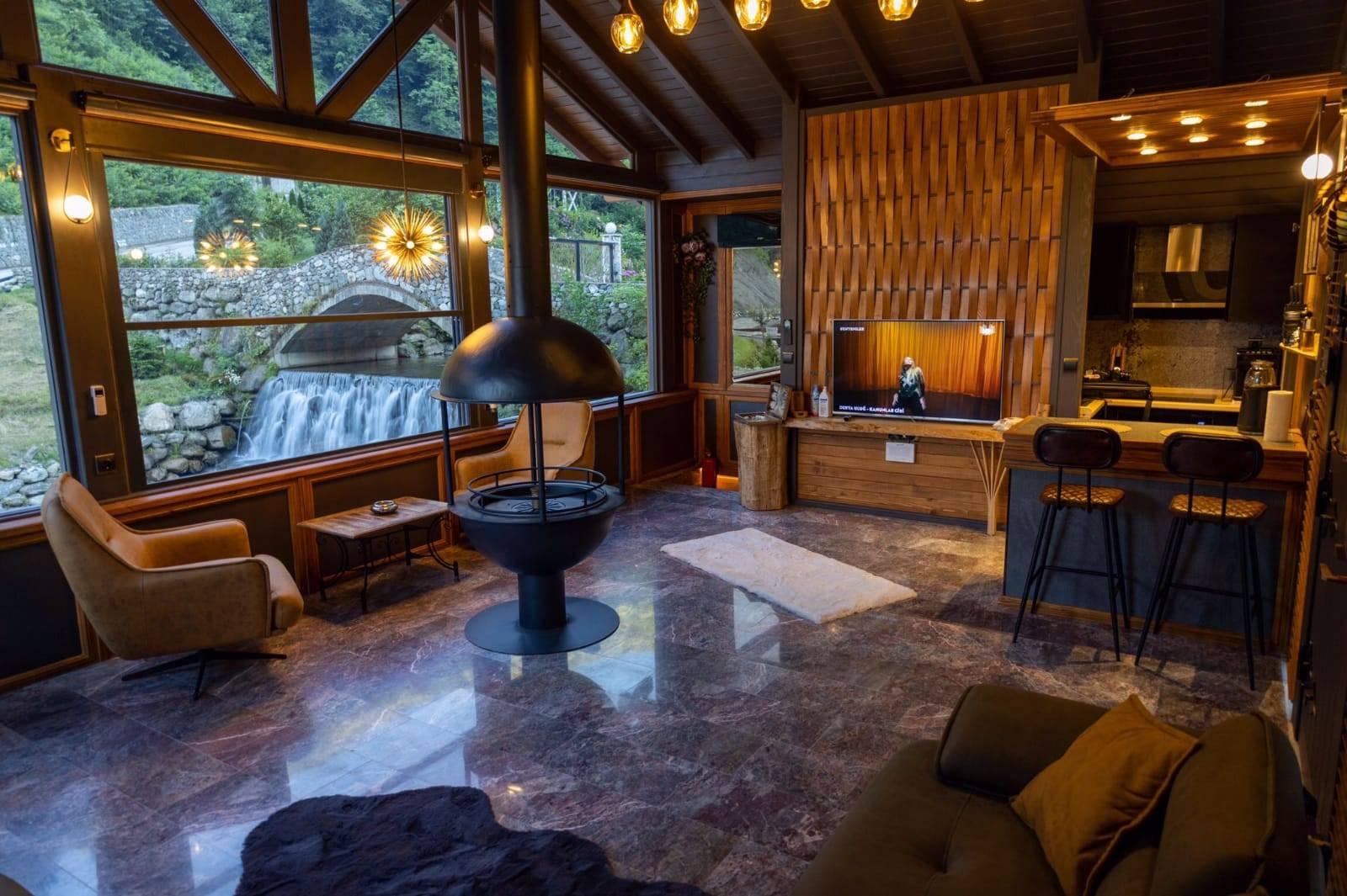 Sapanca Mahmudiye'de Orman Manzaralı, Özel Havuzlu, Kiralık Bungalov-27439