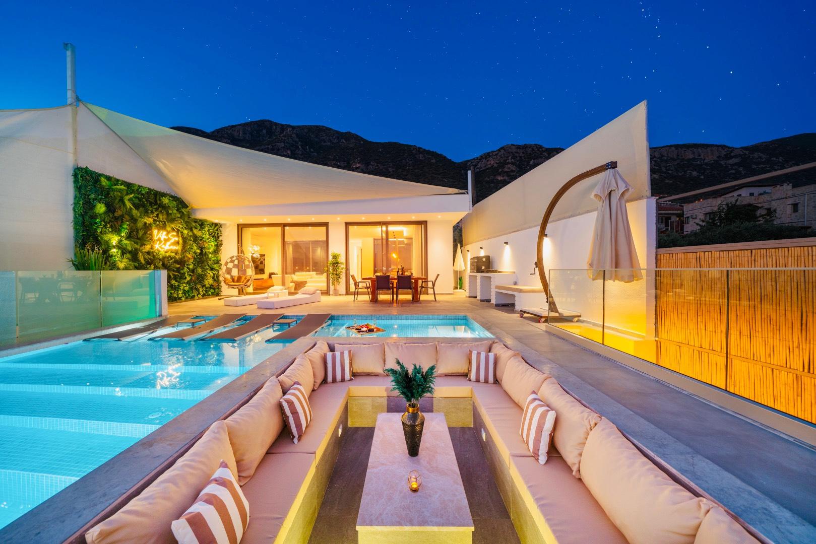 Kalkan Kördere'de Eşsiz Deniz Manzaralı, Özel Havuzlu, 6 Kişilik Villa-27395