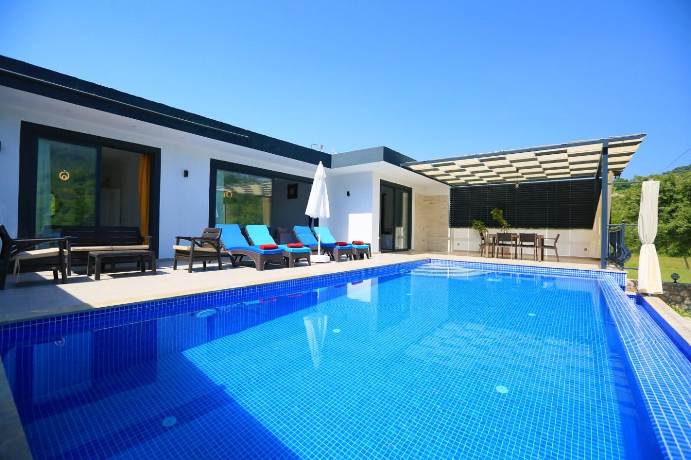 Kaş Sarıbelen'de Doğayla Baş Başa, Özel Havuzlu, Jakuzili Villa-14403