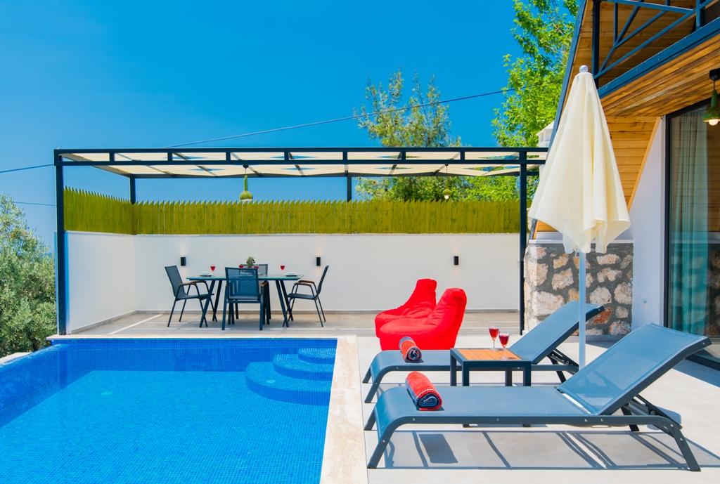 Kaş İslamlar'da Muhteşem Doğada, Özel Havuzlu, Şık Bungalov-19643