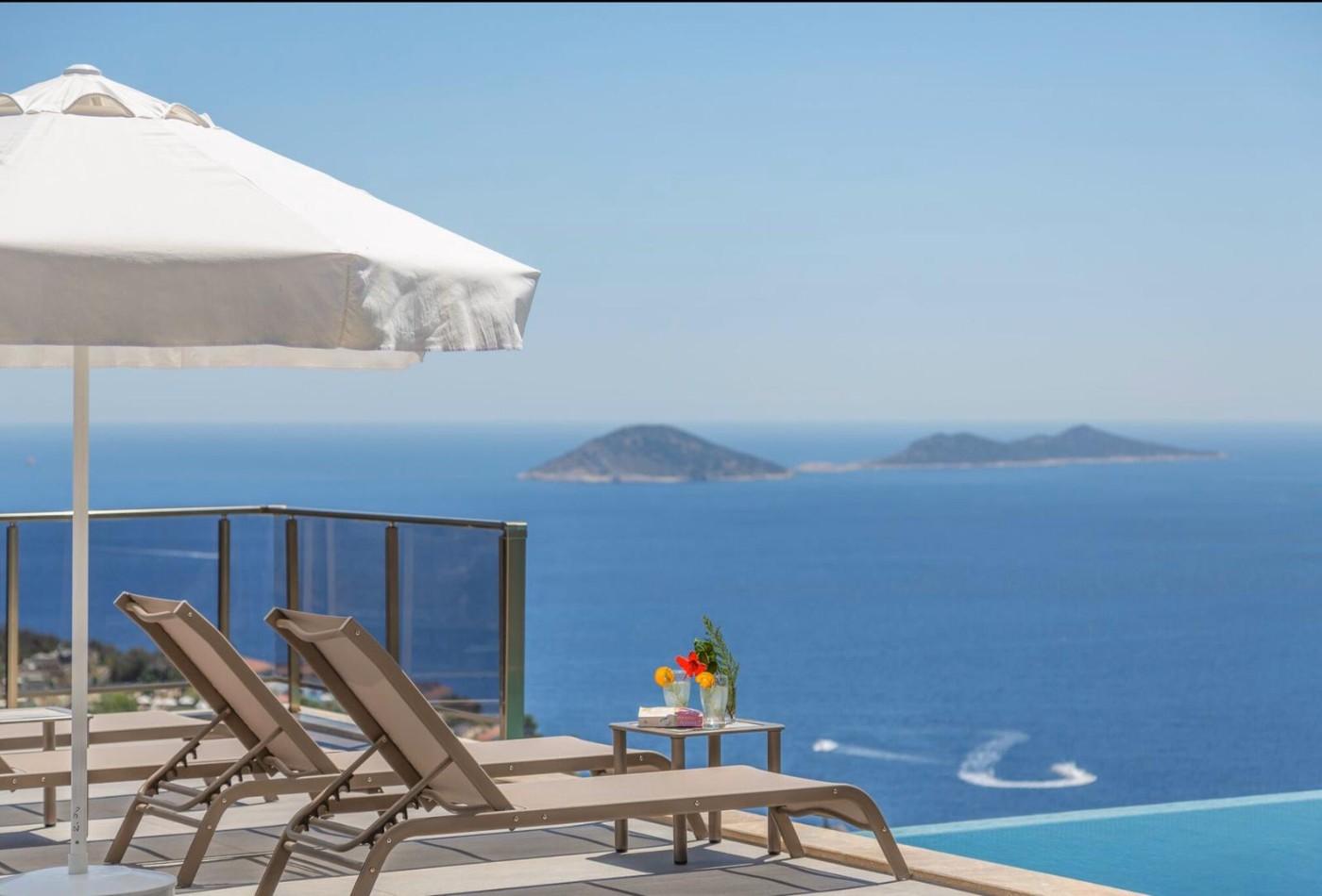 Kaş Kalkan'da Enfes Deniz Manzaralı, Özel Havuzlu, Romantik Villa-15927