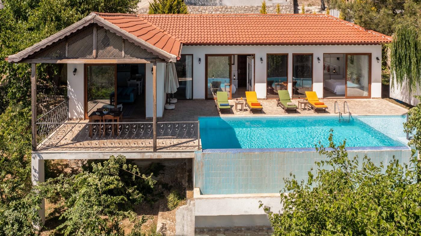 Kalkan İslamlar'da Enfes Doğa Manzaralı, Sonsuzluk Havuzlu, Lüks Villa-22782