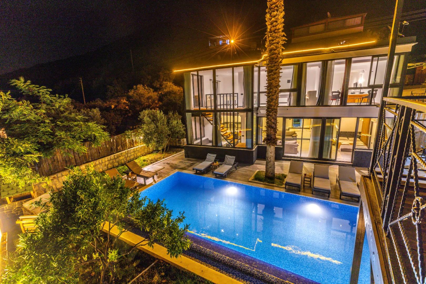 Kalkan Ulugöl'de Muhteşem Doğa İçerisinde, Jakuzili, Kiralık Villa-29149