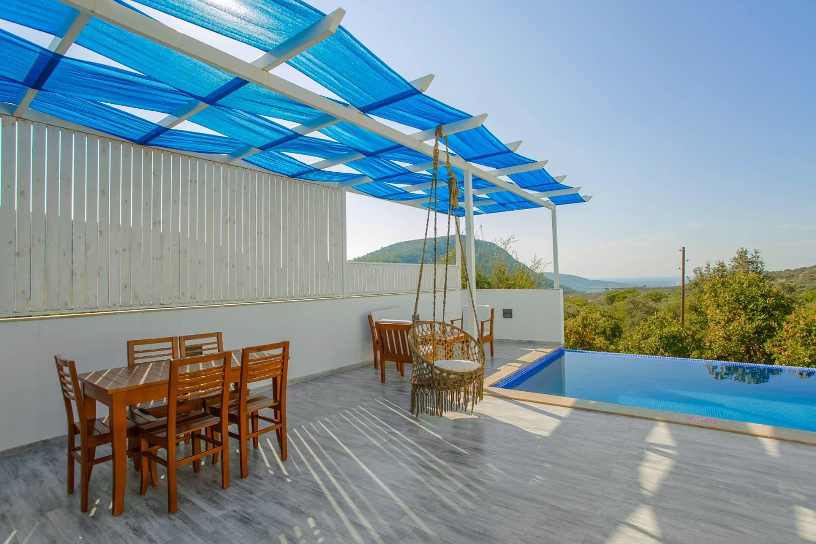 Kaş Üzümlü'de Eşsiz Doğa Manzaralı, Özel Havuzlu, Jakuzili Villası-27024