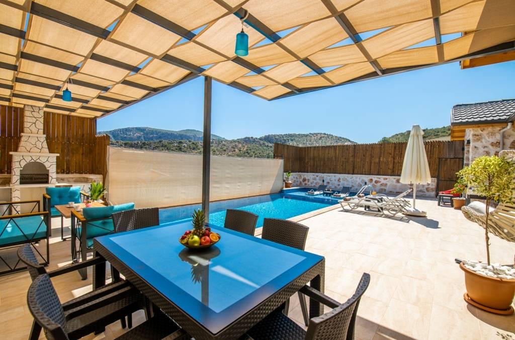 Kaş Bezirgan'da Enfes Taş Mimarili, Özel Havuzlu, Jakuzili Villa-27989